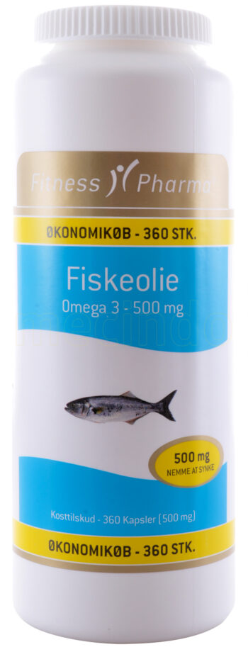 Fitness Pharma Omega 3 Fiskolja - 500 mg - 360 Kapslar