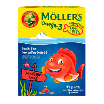 Möllers Tran Omega-3 Fisk Jordgubb - 45 Stk