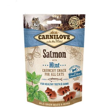 Kattgodis Carnilove Crunchy Snack med lax och mynta, 50 g