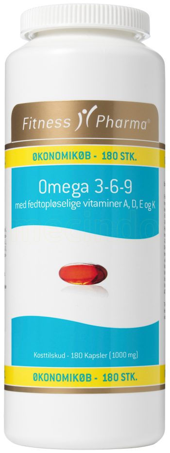 Fitness Pharma omega 3-6-9 med A, D, E & K-vitamin - 180 Kapslar