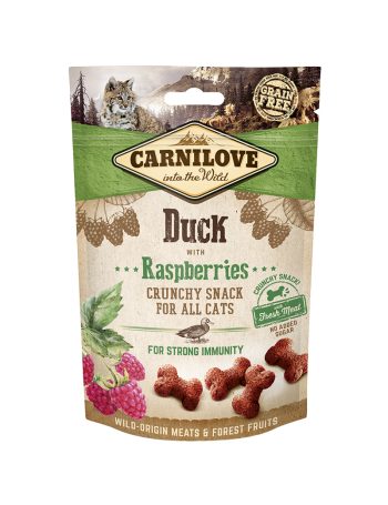 Carnilove Crunchy Snack Duck With Raspberries Kattgodis - 50 g