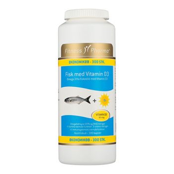 Fitness Pharma fisk med Vitamin D3 - 300 Kapslar