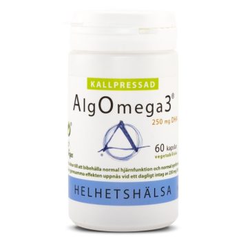 Helhetshälsa Kallpressad AlgOmega 3, 60 kaps